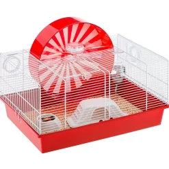 Ferplast Hamsterkooi Coney Island - Dierenverblijf - 51.2x36.7x36.2 cm Rood Wit