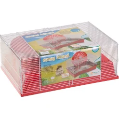 Ferplast Hamsterkooi Coney Island - Dierenverblijf - 51.2x36.7x36.2 cm Rood Wit