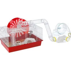 Ferplast Hamsterkooi Coney Island - Dierenverblijf - 51.2x36.7x36.2 cm Rood Wit