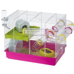 Ferplast Hamsterkooi Laura - Dierenverblijf - 46x29.5x37.5 cm Pink