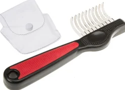 Ferplast Klittenkam Recht Model - Hondenvachtkam - 16.3x5.2x2.4 cm Rood Zwart