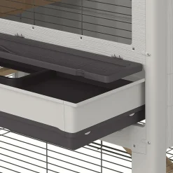 Ferplast Konijnenhok Grand Lodge 140 Plus - Dierenverblijf - 134x73x117 cm Grijs