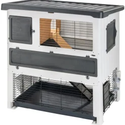 Ferplast Konijnenhok Grand Lodge 120 Plus - Dierenverblijf - 115.5x73x117 cm Grijs 120