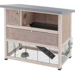 Ferplast Konijnenhok Ranch 120 Plus - Dierenverblijf - 117x69x101 cm Grijs 120