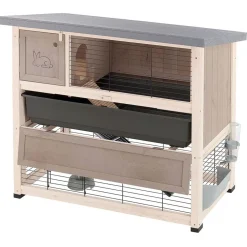 Ferplast Konijnenhok Ranch 120 Plus - Dierenverblijf - 117x69x101 cm Grijs 120