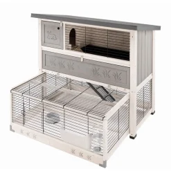 Ferplast Konijnenhok Ranch 120 Plus Met Ren - Dierenverblijf - 117x104x107 cm Grijs Groen 120