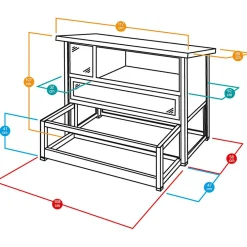 Ferplast Konijnenhok Ranch 120 Plus Met Ren - Dierenverblijf - 117x104x107 cm Grijs Groen 120