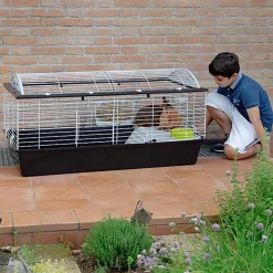 Ferplast Konijnenkooi Casita 120 - Dierenverblijf - 119x58x61 cm Zwart Wit