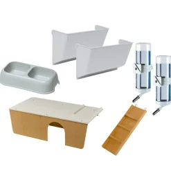 Ferplast Konijnenkooi Rabbit - Dierenverblijf - 156.5x77x61.5 cm Grijs Zwart 160