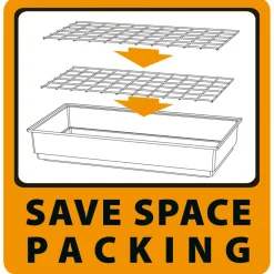 Ferplast Konijnenkooi Rabbit 100 Dubbel - Dierenverblijf - 95x57x93.5 cm Grijs