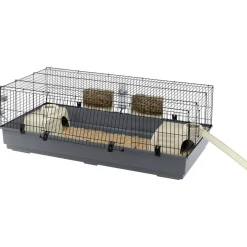 Ferplast Konijnenkooi Rabbit - Dierenverblijf - 140x71x51 cm Grijs Zwart 140