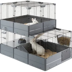 Ferplast Multipla Double - Dierenverblijf - 107.5x72x96.5 cm Grijs