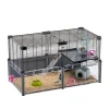 Ferplast Multipla Hamster - Dierenverblijf - 72.5x37.5x42 cm Zwart