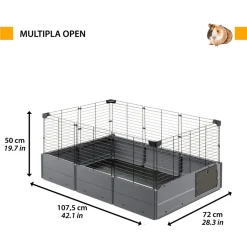 Ferplast Multipla Open - Dierenverblijf - 107.5x72x50 cm Grijs