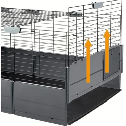 Ferplast Multipla Open - Dierenverblijf - 107.5x72x50 cm Grijs