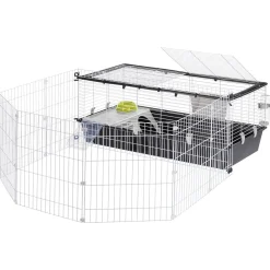 Ferplast Parkhome 120 Uitloopren - Dierenverblijf - 118x164x56 cm Zwart