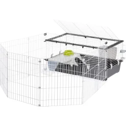 Ferplast Parkhome 100 Uitloopren - Dierenverblijf - 95x177.5x56 cm Zwart