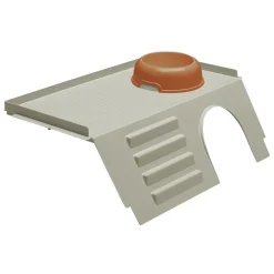 Ferplast Plateau Pub 3244 Met Voerbak - Dierenverblijf - 50x35x16 cm Grijs