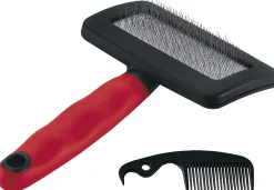 Ferplast Slicker Borstel Rood&Zwart - Hondenvachtborstel