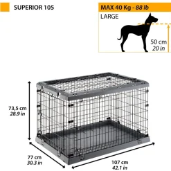 Ferplast Superior Hondenbench Grijs - Bench