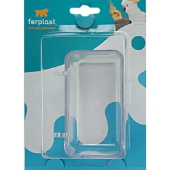 Ferplast Voerbakje Fpi 4510 - Vogel - Voerbak- Drinkbak - 10.3x6.8x5.1 cm Transparant