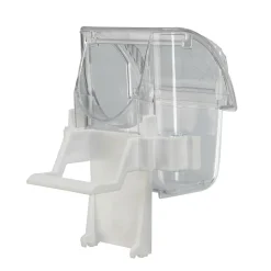 Ferplast Voerbakje Fpi 4503 - Vogel - Voerbak- Drinkbak - 6.9x5.7x7.8 cm Wit Transparant