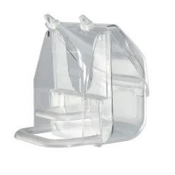 Ferplast Voerbakje Pretty 4522 - Vogel - Voerbak- Drinkbak - 9x9x9 cm Transparant