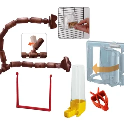 Ferplast Vogelkooi Giulietta 5 - Vogelverblijven - 69x34.5x58 cm White Wash Hout