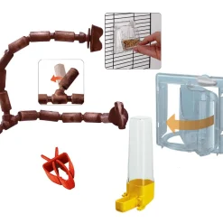 Ferplast Vogelkooi Giulietta 4 - Vogelverblijven - 57x30x50 cm Houtkleur