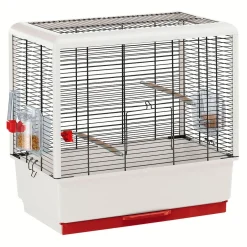 Ferplast Vogelkooi Piano 3 - Vogelverblijven - 49x30x53 cm Rood