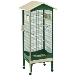 Ferplast Voliere Brio Mini - Vogelverblijven - 73.5x60.5x160 cm Groen Beige