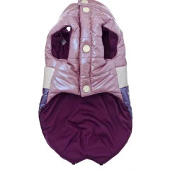 Ferribiella Bizarre Waterproof Down Jacket - Hondenkleding - 39 cm Pink Wit Paars