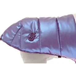 Ferribiella Bizarre Waterproof Down Jacket - Hondenkleding - 33 cm Pink Wit Paars