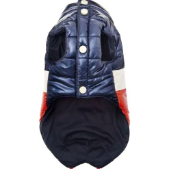 Ferribiella Bizarre Waterproof Down Jacket - Hondenkleding - 30 cm Rood Wit Blauw