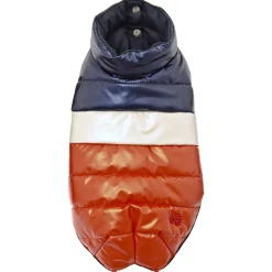 Ferribiella Bizarre Waterproof Down Jacket - Hondenkleding - 27 cm Rood Wit Blauw