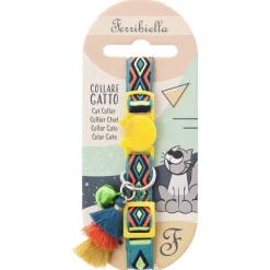 Ferribiella Bohemian Cat Collar - Kattenhalsband - Geel 20-30 Cm