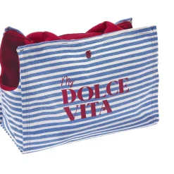 Ferribiella Dolcevita Draagtas - Hondendraagtas - 40x30x20 cm Blauw Wit