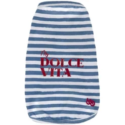 Ferribiella My Dolce Vita T-Shirt - Hondenkleding - 35 cm Blauw Wit