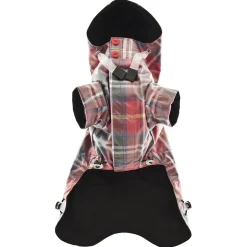 Ferribiella Rain Coat Favola Tartan - Hondenkleding - 25 cm Rood Ruit