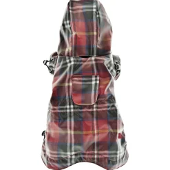 Ferribiella Rain Coat Favola Tartan - Hondenkleding - 30 cm Rood Ruit
