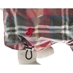 Ferribiella Rain Coat Favola Tartan - Hondenkleding - 30 cm Rood Ruit