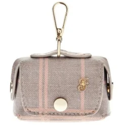 Ferribiella Waste-Bag Dispenser Mokka Pink-Grey - Hondenpoepzakjes - 10x6 cm