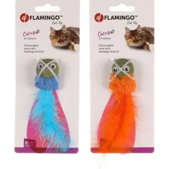 Flamingo Boleo+catnip - Kattenspeelgoed - Ø3x13 cm Assorti