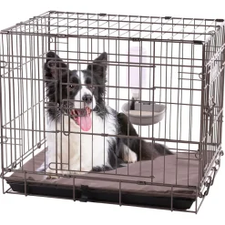 Flamingo Drinkfles Diza Voor Bench - Hondenbench - 18.5x14.9x23 cm 480 ml Grijs