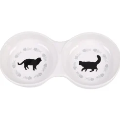 Flamingo Eet- En Drinkbak Betsy Combo - Kattenvoerbak - 23.5x11.5x3.5 cm Wit