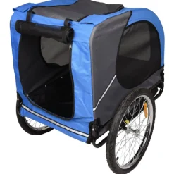 Flamingo Fietskar - Hondenfietskar - 125x95x72 cm Blauw Grijs