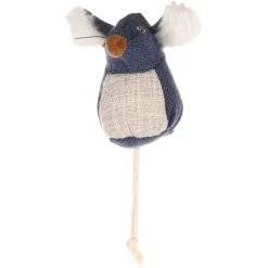 Flamingo Jeany Muis+catnip - Kattenspeelgoed - 16x8.5 cm Blauw