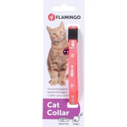 Flamingo Kattenhalsband Ziggi - Kattenhalsband - Roos 20-35 Cm