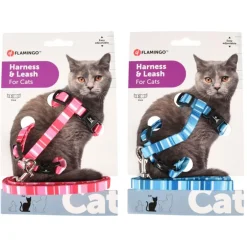 Flamingo Kattenharnas + Lijn Alfry - Kattentuigje - Assorti 20-35mm 10mm