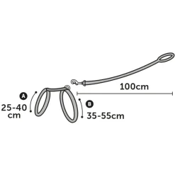 Flamingo Kattenharnas + Lijn Grote Kat Aiwa - Kattentuigje - Assorti 25-40cm 10mm